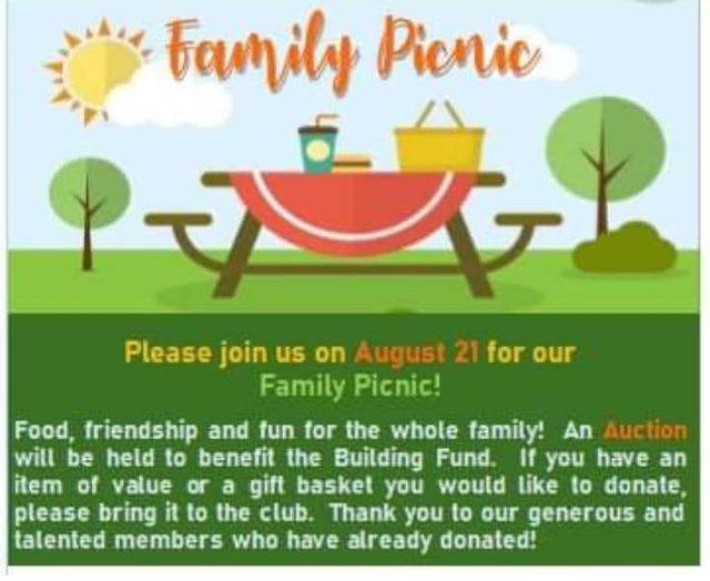 Don't forget the Family Picnic this Saturday! Lots of goodies and fun for the wh...