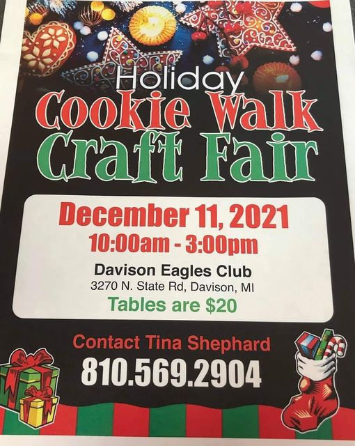 Don't forget about the cookie walk in a couple weeks! We need cookies. Any volun...